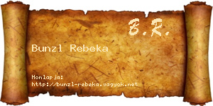 Bunzl Rebeka névjegykártya